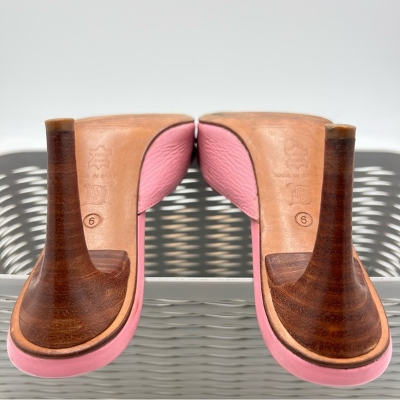 Anthropologie Diego di Lucca Heeled Mule Pink Green Size 6 - Picture 11 of 15